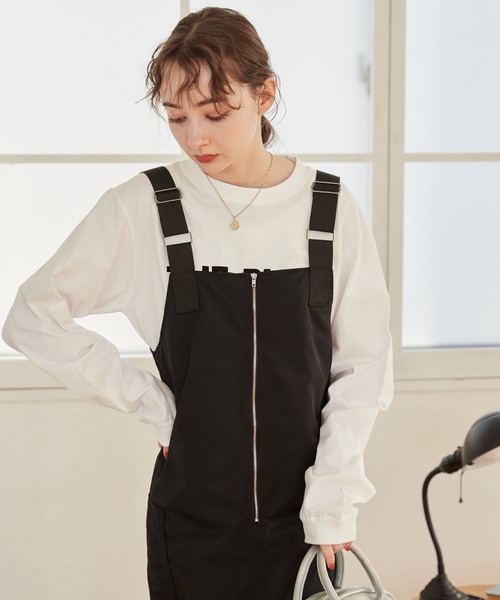 ANGIE（アンジー）の「フロントジップミリタリージャンパースカート（ジャンパースカート・レディース・ブラック/カーキ・FREE）」の18枚目の写真