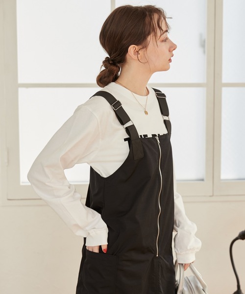 ANGIE（アンジー）の「フロントジップミリタリージャンパースカート（ジャンパースカート・レディース・ブラック/カーキ・FREE）」の20枚目の写真