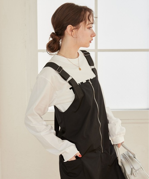 ANGIE（アンジー）の「フロントジップミリタリージャンパースカート（ジャンパースカート・レディース・ブラック/カーキ・FREE）」の21枚目の写真