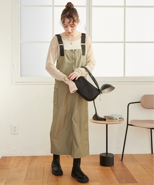ANGIE（アンジー）の「フロントジップミリタリージャンパースカート（ジャンパースカート・レディース・ブラック/カーキ・FREE）」の22枚目の写真