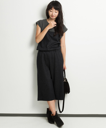 AMERICAN RAG CIE | アンゴラMIXニットジャージー×カルゼコンビネゾン/218-MUM-MN152K31(サロペット/オーバーオール)