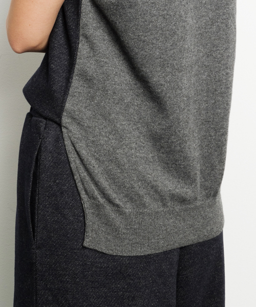 AMERICAN RAG CIE（アメリカンラグシー）の「AMERICAN RAG CIEアンゴラMIXニットジャージー×カルゼコンビネゾン/218-MUM-MN152K31（サロペット/オーバーオール・レディース・ブラック/ネイビー・FREE）」の20枚目の写真