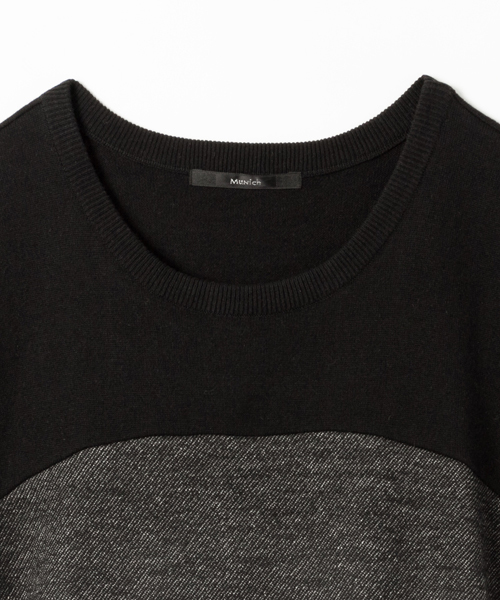 AMERICAN RAG CIE（アメリカンラグシー）の「AMERICAN RAG CIEアンゴラMIXニットジャージー×カルゼコンビネゾン/218-MUM-MN152K31（サロペット/オーバーオール・レディース・ブラック/ネイビー・FREE）」の13枚目の写真