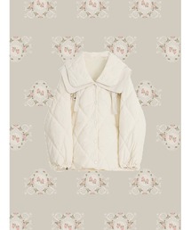 LA POMME petit （ラポミ プチ）　ダウンコート　ホワイト LA POMME petit（ラポミ・プチ）の「人気ランキングNo.1