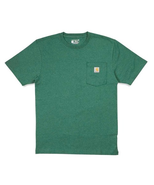 Carhartt(カーハート)の「カーハート 半袖ワーカーポケットクルーネックTシャツ CARHARTT WORKWEAR POCKET S/S T-SHIRT MIDWEIGHT K87(Tシャツ/カットソー・メンズ・ワイン/カーキ/ブラック/ピンク系/グリーン系/ホワイト/ライトグリーン系/杢グレー/ブルー系その他/ネイビー/ベージュ・LARGE/SMALL/X-LARGE/MEDIUM)」の6枚目の写真
