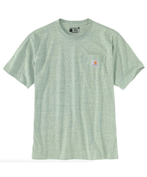 Carhartt(カーハート)の「カーハート 半袖ワーカーポケットクルーネックTシャツ CARHARTT WORKWEAR POCKET S/S T-SHIRT MIDWEIGHT K87(Tシャツ/カットソー・メンズ・ワイン/カーキ/ブラック/ピンク系/グリーン系/ホワイト/ライトグリーン系/杢グレー/ブルー系その他/ネイビー/ベージュ・LARGE/SMALL/X-LARGE/MEDIUM)」の7枚目の写真