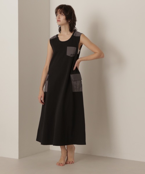 AVIREX（アヴィレックス）の「TANK POCKET ONE PIECE/タンクポケットワンピース（ワンピース・レディース・ブラック/ブルー/セージグリーン・MEDIUM/SMALL）」の5枚目の写真