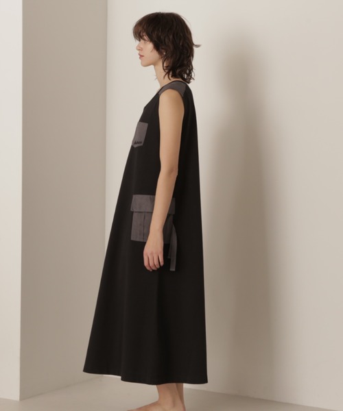 AVIREX（アヴィレックス）の「TANK POCKET ONE PIECE/タンクポケットワンピース（ワンピース・レディース・ブラック/ブルー/セージグリーン・MEDIUM/SMALL）」の7枚目の写真