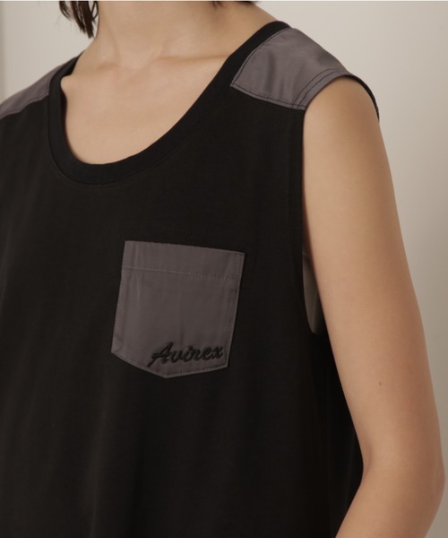 AVIREX（アヴィレックス）の「TANK POCKET ONE PIECE/タンクポケットワンピース（ワンピース・レディース・ブラック/ブルー/セージグリーン・MEDIUM/SMALL）」の9枚目の写真