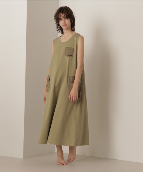 AVIREX（アヴィレックス）の「TANK POCKET ONE PIECE/タンクポケットワンピース（ワンピース・レディース・ブラック/ブルー/セージグリーン・MEDIUM/SMALL）」の12枚目の写真