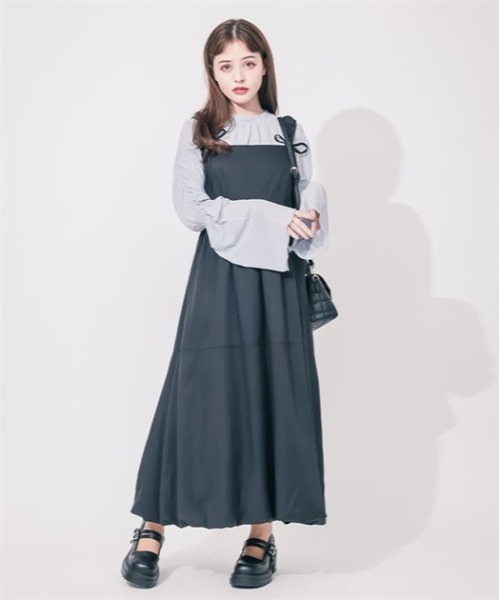 axes femme（アクシーズファム）の「バルーンジャンパースカート（ジャンパースカート・レディース・ベージュ/グレー/ブラック/インディゴブルー・FREE）」の17枚目の写真