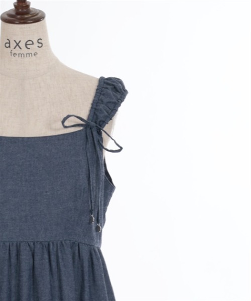 axes femme（アクシーズファム）の「バルーンジャンパースカート（ジャンパースカート・レディース・ベージュ/グレー/ブラック/インディゴブルー・FREE）」の14枚目の写真