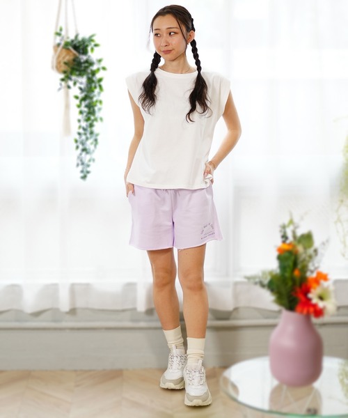 ムラサキスポーツ(ムラサキスポーツ)の「RIKKA FEMME/リッカファム カットオフTシャツ ノースリーブ RF24SS21(Tシャツ/カットソー・レディース・ホワイト/イエロー/チャコールグレー・FREE)」の7枚目の写真