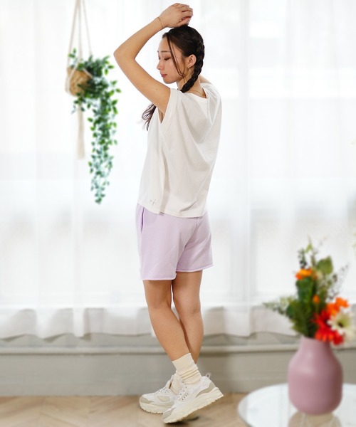 ムラサキスポーツ(ムラサキスポーツ)の「RIKKA FEMME/リッカファム カットオフTシャツ ノースリーブ RF24SS21(Tシャツ/カットソー・レディース・ホワイト/イエロー/チャコールグレー・FREE)」の8枚目の写真