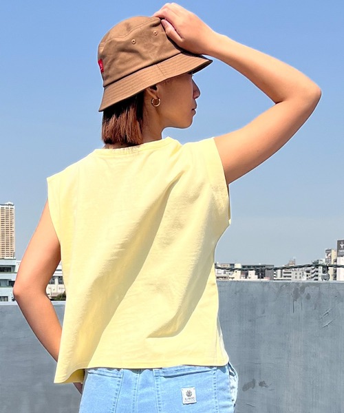 ムラサキスポーツ(ムラサキスポーツ)の「RIKKA FEMME/リッカファム カットオフTシャツ ノースリーブ RF24SS21(Tシャツ/カットソー・レディース・ホワイト/イエロー/チャコールグレー・FREE)」の15枚目の写真