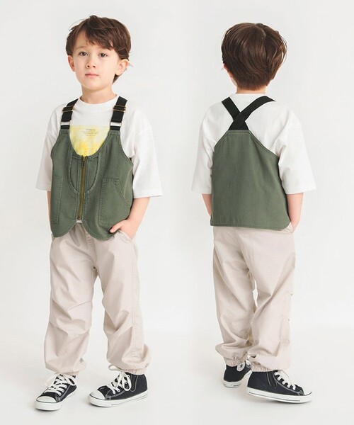 BRANSHES(ブランシェス)の「ツイルベスト(ベスト・キッズ・ブラック/カーキオリーブ・L/M/XL/S)」の4枚目の写真