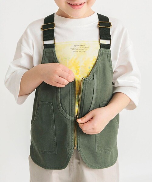 BRANSHES(ブランシェス)の「ツイルベスト(ベスト・キッズ・ブラック/カーキオリーブ・L/M/XL/S)」の7枚目の写真