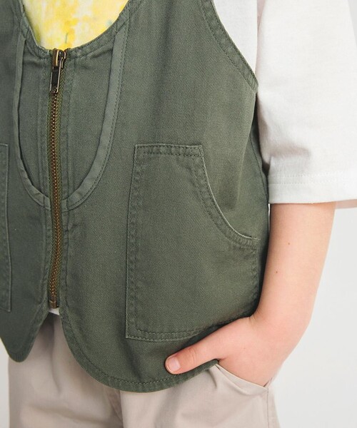 BRANSHES(ブランシェス)の「ツイルベスト(ベスト・キッズ・ブラック/カーキオリーブ・L/M/XL/S)」の9枚目の写真