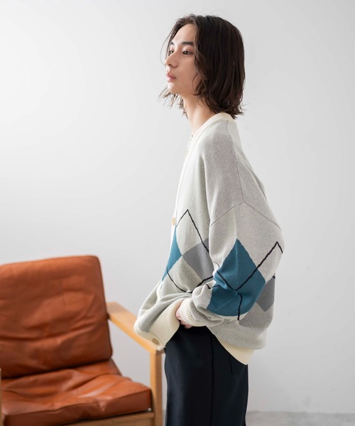 WEGO(ウィゴー)の「WEGO/オーバーフィットドライタッチパターンカーディガン(カーディガン/ボレロ・メンズ・その他3/その他2/その他1/その他4・LARGE/MEDIUM)」の21枚目の写真
