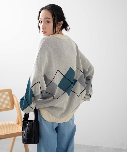 WEGO(ウィゴー)の「WEGO/オーバーフィットドライタッチパターンカーディガン(カーディガン/ボレロ・メンズ・その他3/その他2/その他1/その他4・LARGE/MEDIUM)」の18枚目の写真