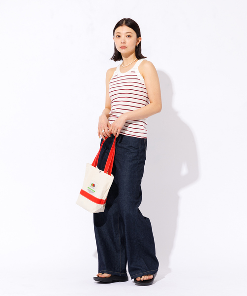 FRUIT OF THE LOOM（フルーツオブザルーム）の「【FRUIT OF THE LOOM】ナイロントートバッグ M / レトロ（トートバッグ・レディース・ブルー/アイボリー/チャコールグレー/ブラック・フリー）」の5枚目の写真