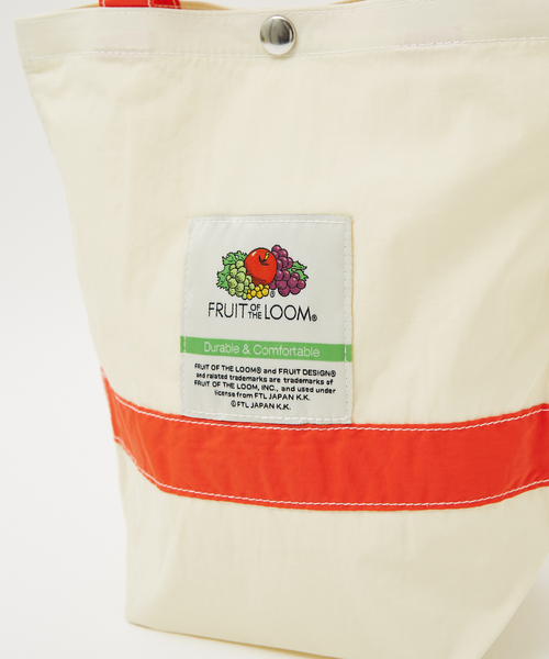 FRUIT OF THE LOOM（フルーツオブザルーム）の「【FRUIT OF THE LOOM】ナイロントートバッグ M / レトロ（トートバッグ・レディース・ブルー/アイボリー/チャコールグレー/ブラック・フリー）」の9枚目の写真