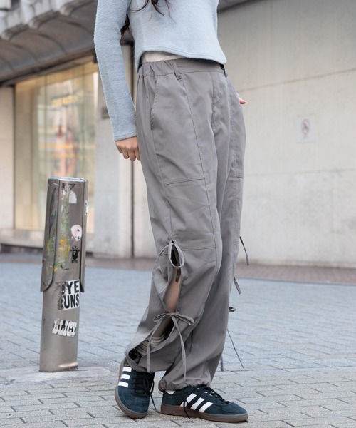 3.3 Field Trip (3.3フィールドトリップ)の「3.3 Field Trip/サイドリボンパンツ 2990141(その他パンツ・レディース・ベージュ/チャコール/ブラック/ブルー・MEDIUM/LARGE)」の3枚目の写真