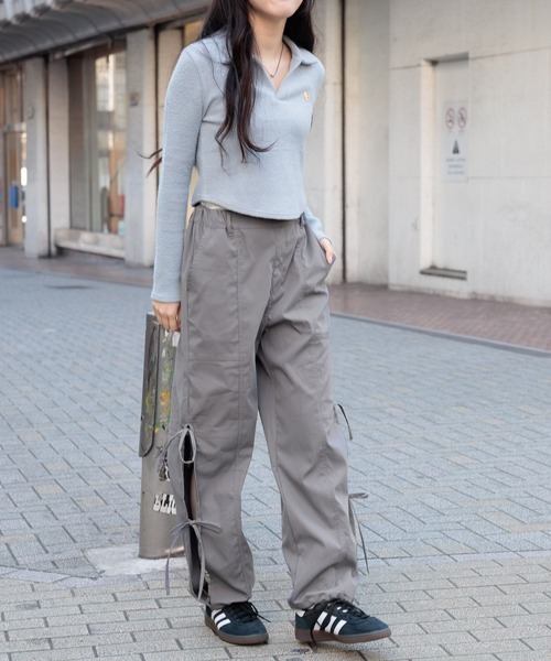3.3 Field Trip (3.3フィールドトリップ)の「3.3 Field Trip/サイドリボンパンツ 2990141(その他パンツ・レディース・ベージュ/チャコール/ブラック/ブルー・MEDIUM/LARGE)」の6枚目の写真