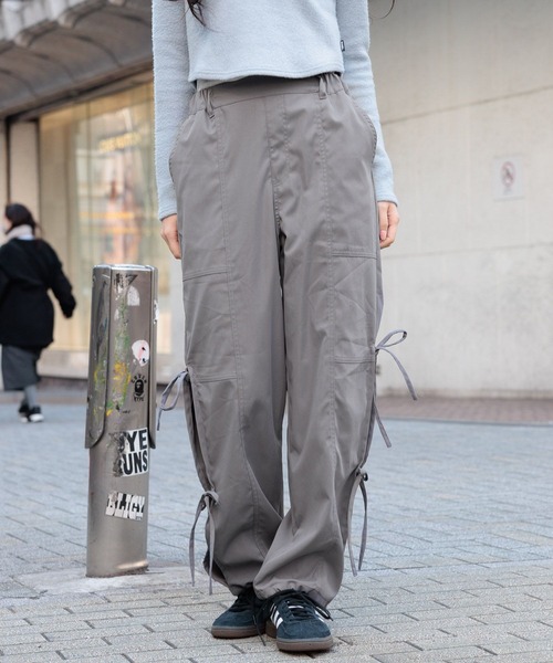 3.3 Field Trip (3.3フィールドトリップ)の「3.3 Field Trip/サイドリボンパンツ 2990141(その他パンツ・レディース・ベージュ/チャコール/ブラック/ブルー・MEDIUM/LARGE)」の7枚目の写真