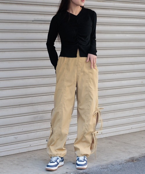 3.3 Field Trip (3.3フィールドトリップ)の「3.3 Field Trip/サイドリボンパンツ 2990141(その他パンツ・レディース・ベージュ/チャコール/ブラック/ブルー・MEDIUM/LARGE)」の14枚目の写真