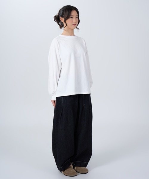 ROCOCO（ロココ）の「ビッグラフカットソー（Tシャツ/カットソー・レディース・ホワイト/ブラック/ライトベージュ・M～Ｌ）」の2枚目の写真