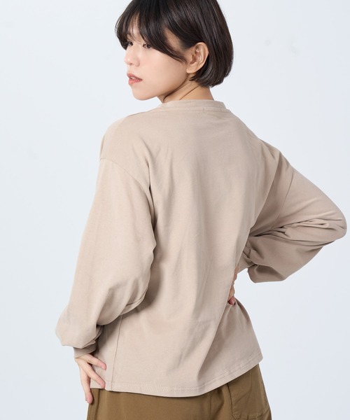 ROCOCO（ロココ）の「ビッグラフカットソー（Tシャツ/カットソー・レディース・ホワイト/ブラック/ライトベージュ・M～Ｌ）」の10枚目の写真