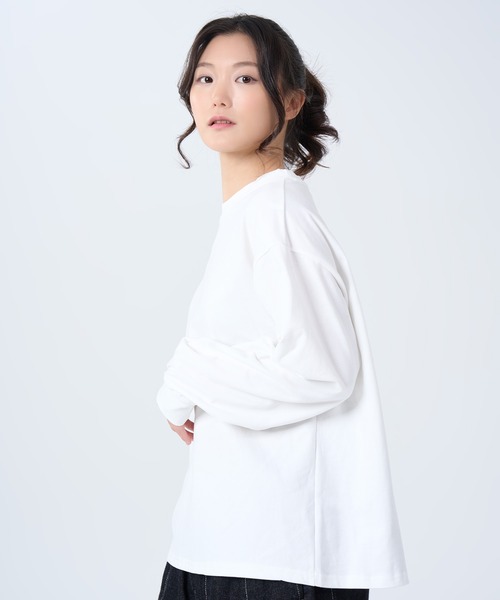 ROCOCO（ロココ）の「ビッグラフカットソー（Tシャツ/カットソー・レディース・ホワイト/ブラック/ライトベージュ・M～Ｌ）」の7枚目の写真
