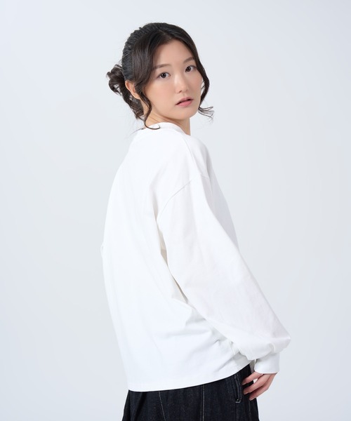 ROCOCO（ロココ）の「ビッグラフカットソー（Tシャツ/カットソー・レディース・ホワイト/ブラック/ライトベージュ・M～Ｌ）」の8枚目の写真