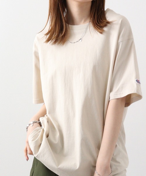 JEMORGAN(ジェーイーモーガン)の「JEMORGAN 天竺 ベーシック半袖T(Tシャツ/カットソー・メンズ・オフホワイト/ネイビー/ベージュ/カーキ/ブラック/杢グレー・L/M/S/XL)」の4枚目の写真