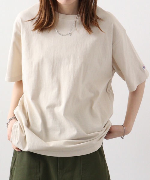 JEMORGAN(ジェーイーモーガン)の「JEMORGAN 天竺 ベーシック半袖T(Tシャツ/カットソー・メンズ・オフホワイト/ネイビー/ベージュ/カーキ/ブラック/杢グレー・L/M/S/XL)」の18枚目の写真