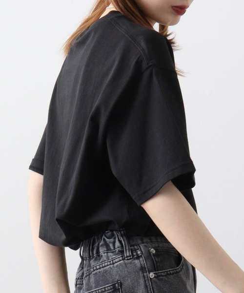 JEMORGAN(ジェーイーモーガン)の「JEMORGAN 天竺 ベーシック半袖T(Tシャツ/カットソー・メンズ・オフホワイト/ネイビー/ベージュ/カーキ/ブラック/杢グレー・L/M/S/XL)」の16枚目の写真