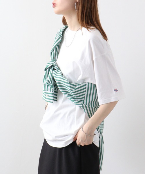 JEMORGAN(ジェーイーモーガン)の「JEMORGAN 天竺 ベーシック半袖T(Tシャツ/カットソー・メンズ・オフホワイト/ネイビー/ベージュ/カーキ/ブラック/杢グレー・L/M/S/XL)」の8枚目の写真