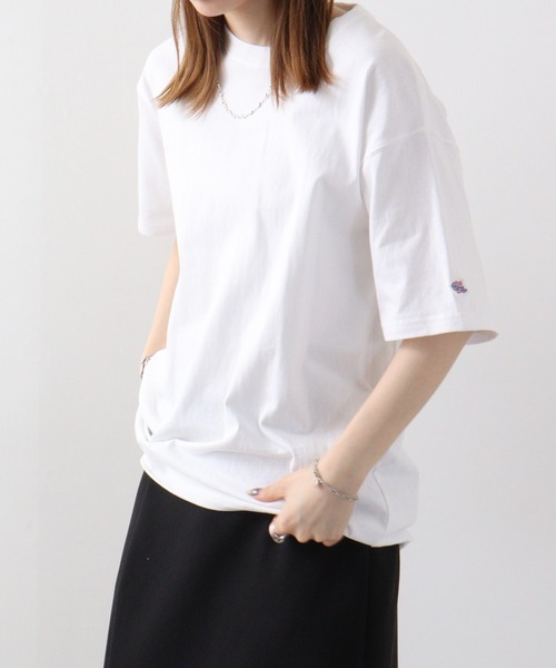 JEMORGAN(ジェーイーモーガン)の「JEMORGAN 天竺 ベーシック半袖T(Tシャツ/カットソー・メンズ・オフホワイト/ネイビー/ベージュ/カーキ/ブラック/杢グレー・L/M/S/XL)」の10枚目の写真