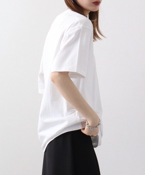 JEMORGAN(ジェーイーモーガン)の「JEMORGAN 天竺 ベーシック半袖T(Tシャツ/カットソー・メンズ・オフホワイト/ネイビー/ベージュ/カーキ/ブラック/杢グレー・L/M/S/XL)」の12枚目の写真