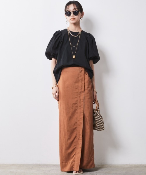 CHIC STYLE(シックスタイル)の「<大きいサイズ>ボリュームパフスリーブブラウス シックスタイル(シャツ/ブラウス・レディース・オフホワイト/ブラック・5L/4L/3L/LL/L)」の18枚目の写真