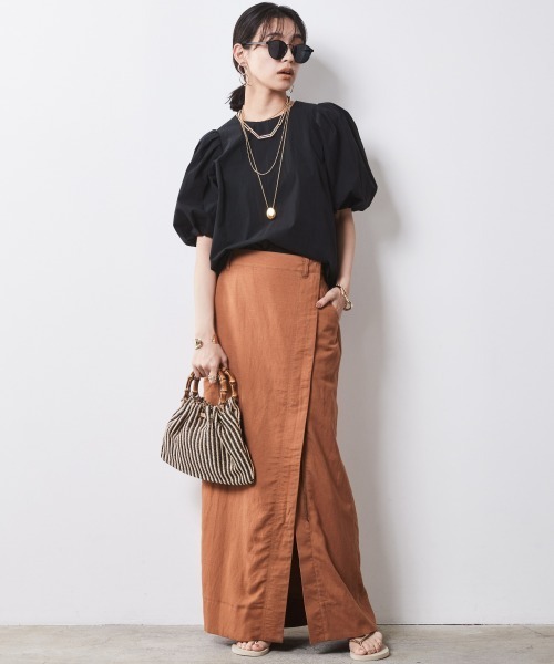 CHIC STYLE(シックスタイル)の「<大きいサイズ>ボリュームパフスリーブブラウス シックスタイル(シャツ/ブラウス・レディース・オフホワイト/ブラック・5L/4L/3L/LL/L)」の15枚目の写真