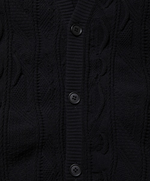 COOTIE PRODUCTIONS(クーティープロダクションズ)の「3D Jacquard Solotex Knit Cardigan(カーディガン/ボレロ・メンズ・ブラック・LARGE/MEDIUM/X-LARGE)」の4枚目の写真