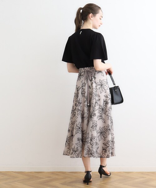 couture brooch（クチュールブローチ）の「◆【接触冷感/UV/洗える】バックパール調デザイン 袖フレアニット（ニット/セーター・レディース・パープル/アイボリー/ブラック/ベビーピンク・38/42）」の17枚目の写真