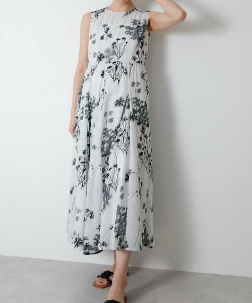 【セール】ボタニカルプリントワンピース（ワンピース）｜TEVALT（ヴァレット）