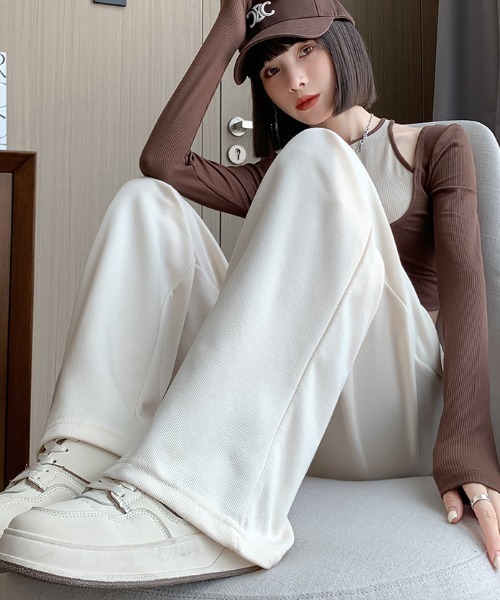 GEMEDA(ジェメダ)の「スウェットパンツ(スウェットパンツ・レディース・グレー/アイボリー/ダークグレー・M)」の5枚目の写真