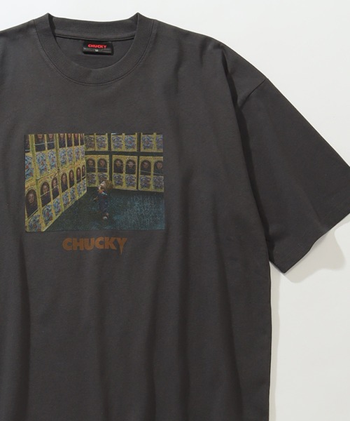 CORPUS TOKYO(コーパス トーキョー)の「【CHUCKY/チャッキー】アートワークデザイン ピグメント風 ルーズ 半袖クルーネックTシャツ(Tシャツ/カットソー・メンズ・ブラック系その他/ブラック系その他2・LL/L/M)」の1枚目の写真