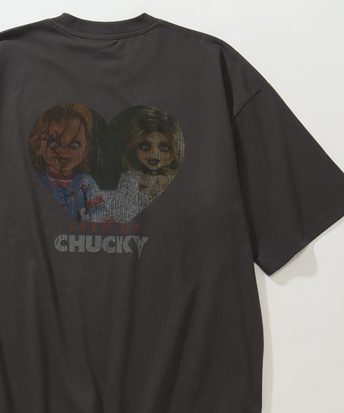 CORPUS TOKYO(コーパス トーキョー)の「【CHUCKY/チャッキー】アートワークデザイン ピグメント風 ルーズ 半袖クルーネックTシャツ(Tシャツ/カットソー・メンズ・ブラック系その他/ブラック系その他2・LL/L/M)」の2枚目の写真
