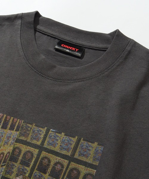 CORPUS TOKYO(コーパス トーキョー)の「【CHUCKY/チャッキー】アートワークデザイン ピグメント風 ルーズ 半袖クルーネックTシャツ(Tシャツ/カットソー・メンズ・ブラック系その他/ブラック系その他2・LL/L/M)」の11枚目の写真