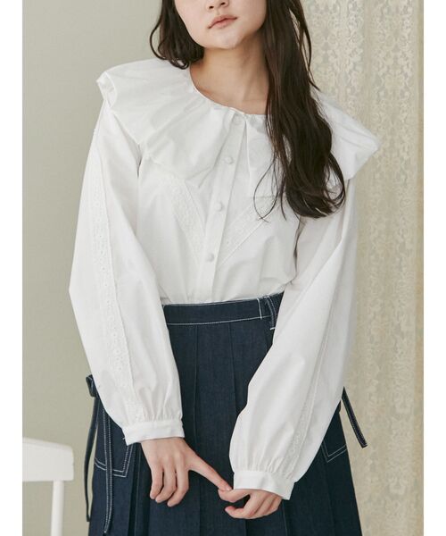 【セール】バルーンカラーブラウス（シャツ/ブラウス）｜merry jenny（メリージェニー）